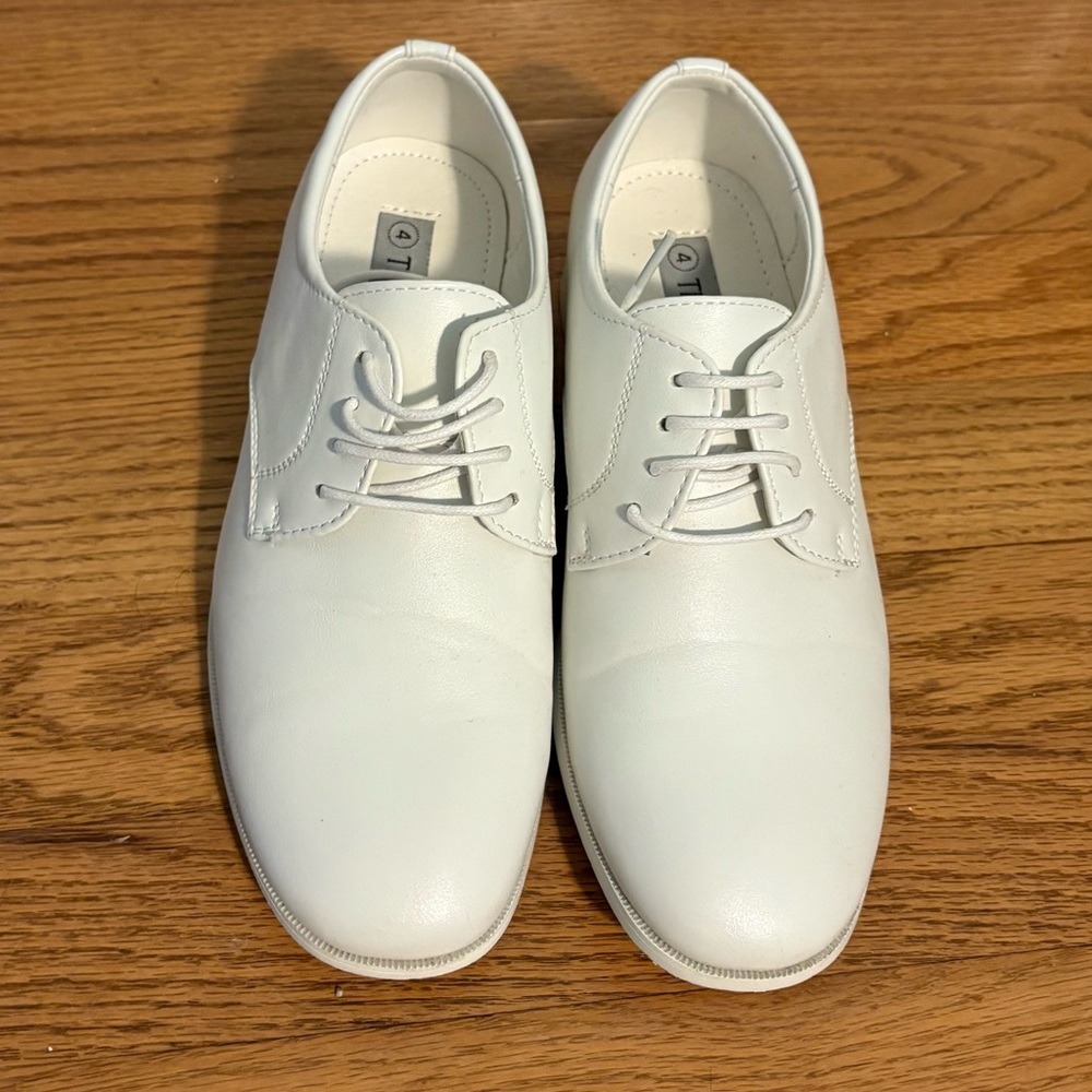 Classic White Boys’ Dress Shoes